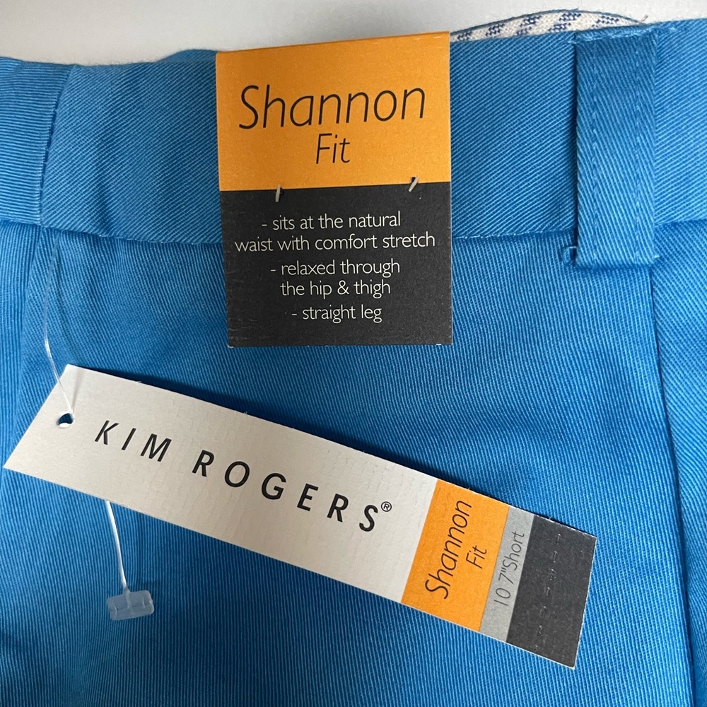 Kim Rogers 2 Pocket Bright Blue High Waisted Shorts - Picture 3 of 9